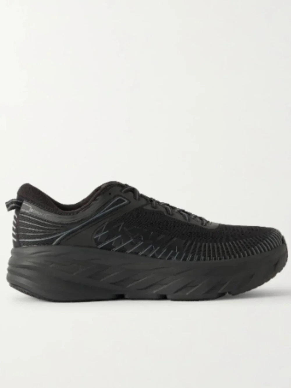 Hoka One One Men's Bondi 7 Sneaker Shoes in Black Size 7